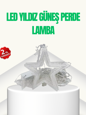 Yıldız Figürlü Perde Peri Led 3x3 Metre Dekoratif Işık