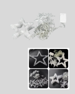 Yıldız Figürlü Perde Peri Led 3x3 Metre Dekoratif Işık - Görsel 2