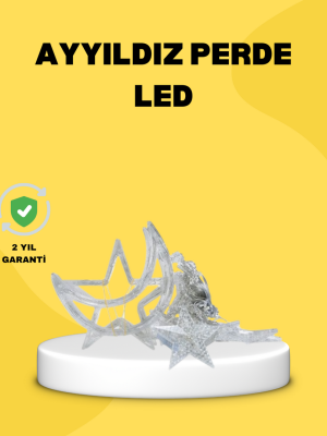 126 Led Yıldız Ay Figürlü Perde Işık Romantik Ambiyans
