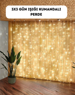 Dekoratif Perde Peri Led Günışığı Renk 8 Fonksiyonlu Işık