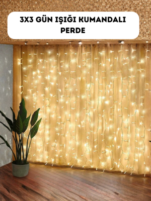 Dekoratif Perde Peri Led Günışığı Renk 8 Fonksiyonlu Işık