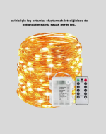 Uzaktan Kumandalı Perde Tipi Günışığı Peri Led Işık Dekorasyon - Görsel 5