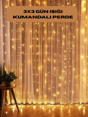 8 Fonksiyonlu Uzaktan Kumandalı Günışığı Perde Peri Led Dekoratif Işık