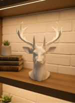 Dekoratif Beyaz Geyik Biblo Salon ve Raf Dekoru