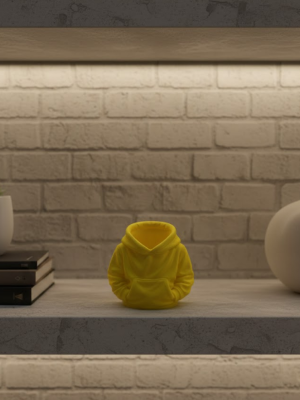 Dekoratif Sarı Hoodie Kalemlik 10x10 cm