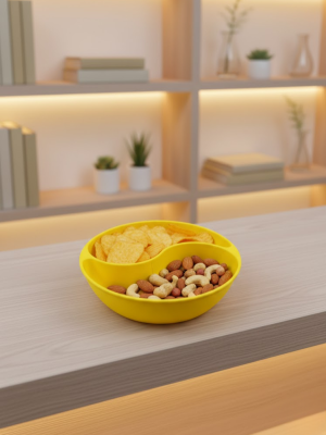 Dekoratif Sarı Çerezlik Kase 4’lü Set 3x12 cm