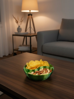 Dekoratif Yeşil Çerezlik Kase 4’lü Set 3x12 cm